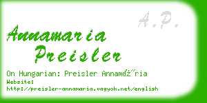 annamaria preisler business card